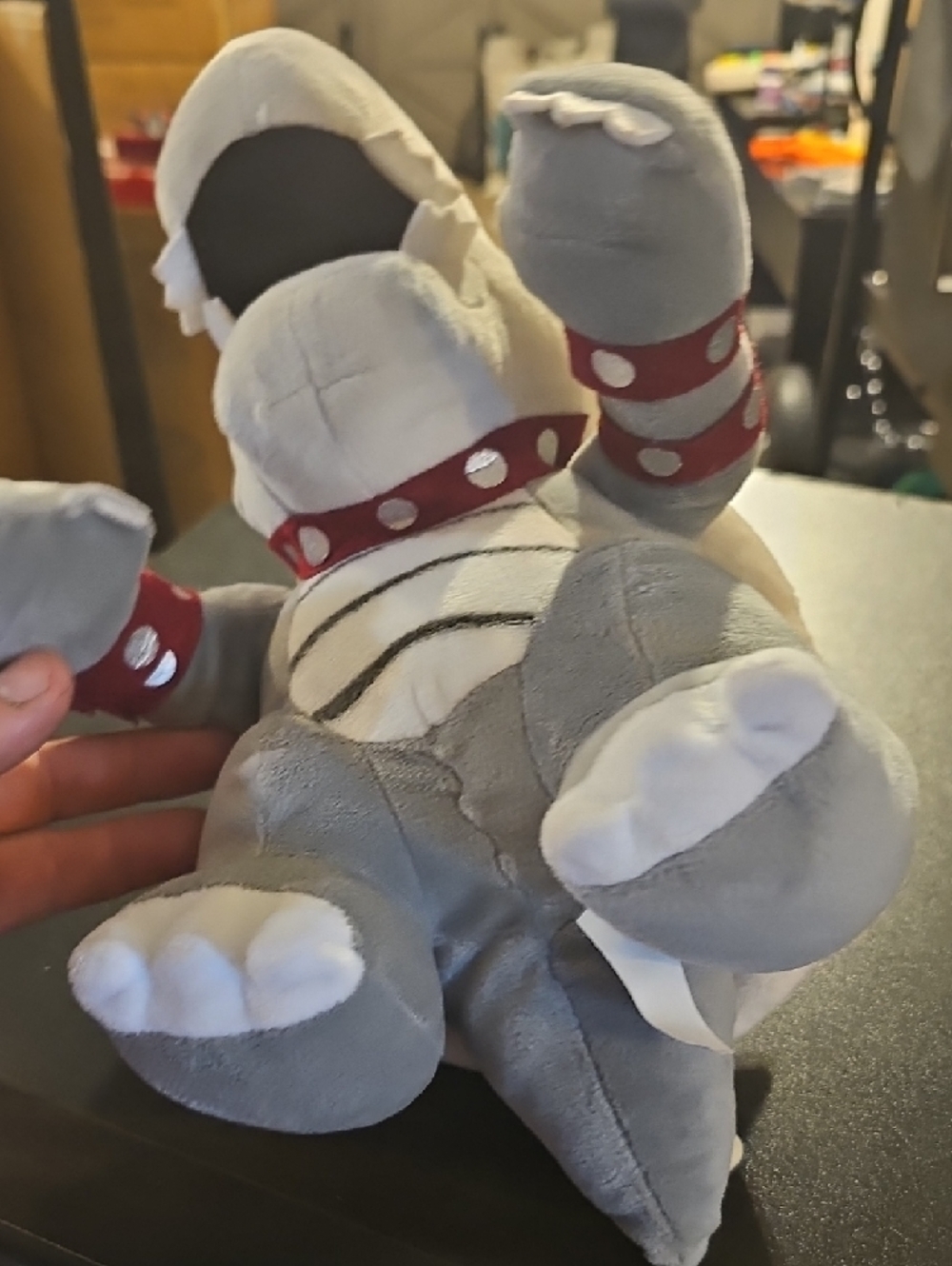 Bowser Plush Toy - Gray Kids Plush with Orange Shell Spikes - Picture 6 of 6